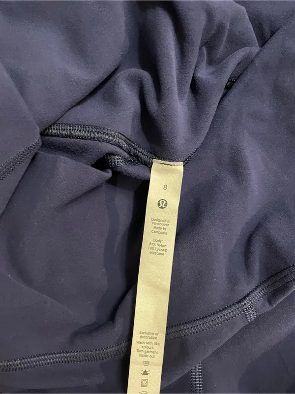 Lululemon Align High Rise Navy 25” Leggings with Side Logo Graphic Size 8 - Image 11