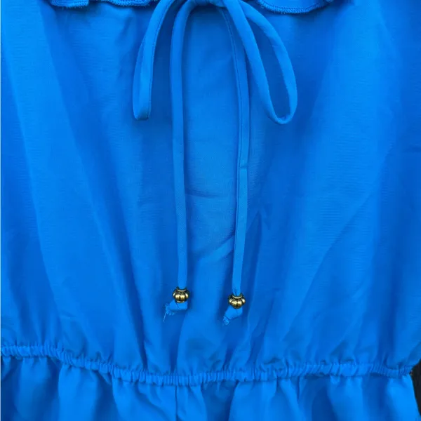 NWT bebop Bright Blue Ruffle Romper Sz M juniors - Image 3