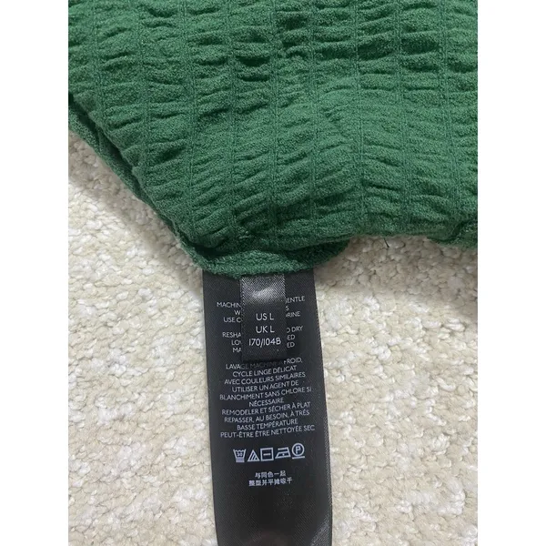 Anthropologie Green Smocked Ruffle CamisolTank Top Square Neck Sleeveless SizeL - Image 10