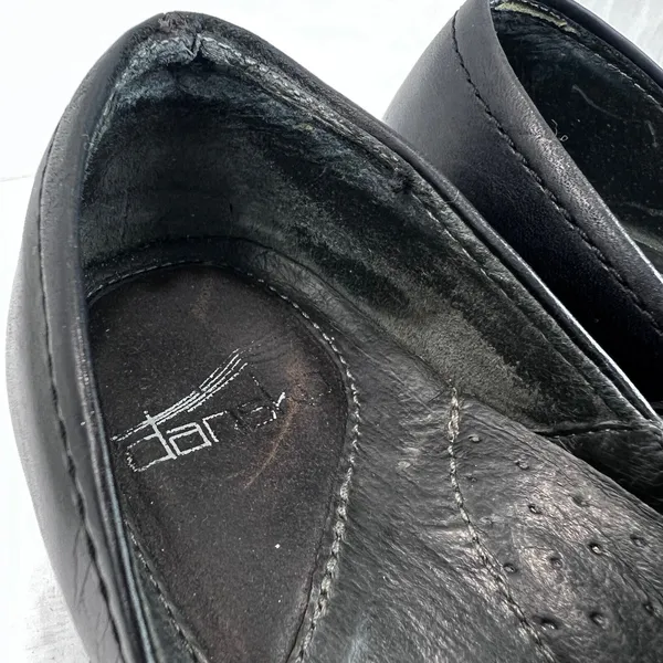 Dansko Professional Leather Clogs‎ Slip On Black Women's Shoes EU 38 US 7.5-8 - Image 5