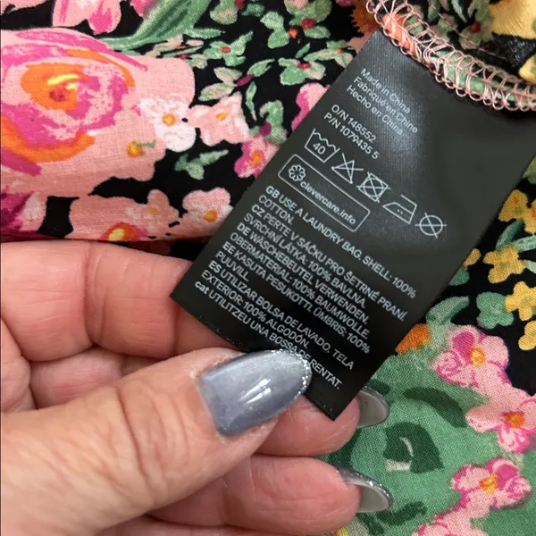 H&M Smocked Floral Cotton Dress - Image 7