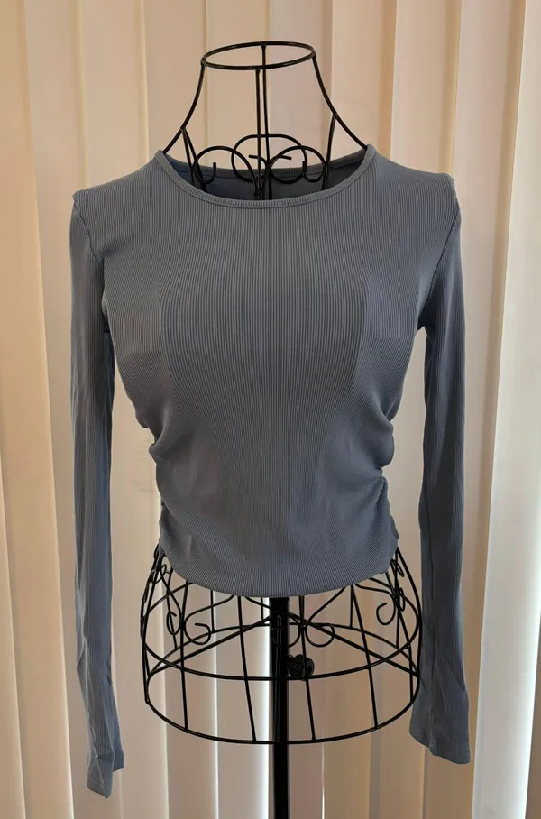 Alo Gather Long Sleeve Celestial Blue - Image 5