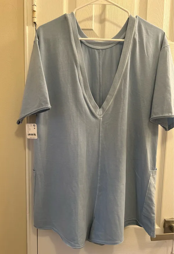 Free People Movement Hot Shot Tee Romper Steel XS Oversized NWT - Image 4