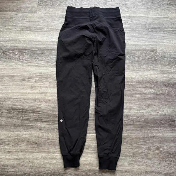 lululemon Black Dance Studio Joggers Size 4 Mid Rise Casual Pants - Image 2