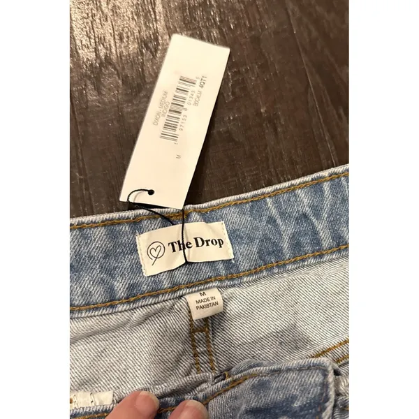 The‎ Drop Dixon Womens Size Medium Indigo Denim Jean Skirt Front Slit Preppy NEW - Image 3