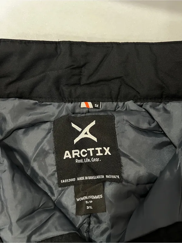 Arctix Ski Snow Cargo Pants Women's Small Black Ankle Zip Insulated Snowboarding - Image 14
