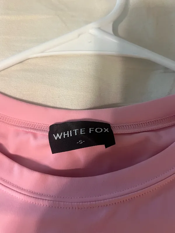 White Fox Boutique Pink Short Sleeve Baby Tee - Image 3