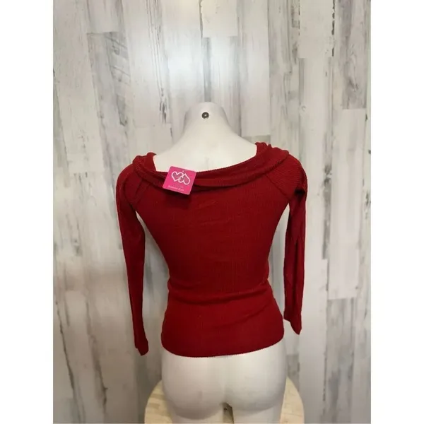 Red long sleeve top Red - Image 6