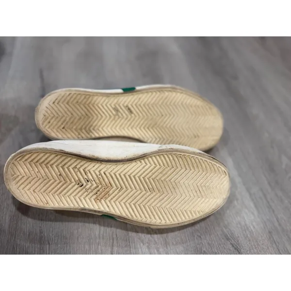 CLEAR Canvas Low Top Sneakers White Green Women's Size 8 Casual Lace Up Shoes - Image 11