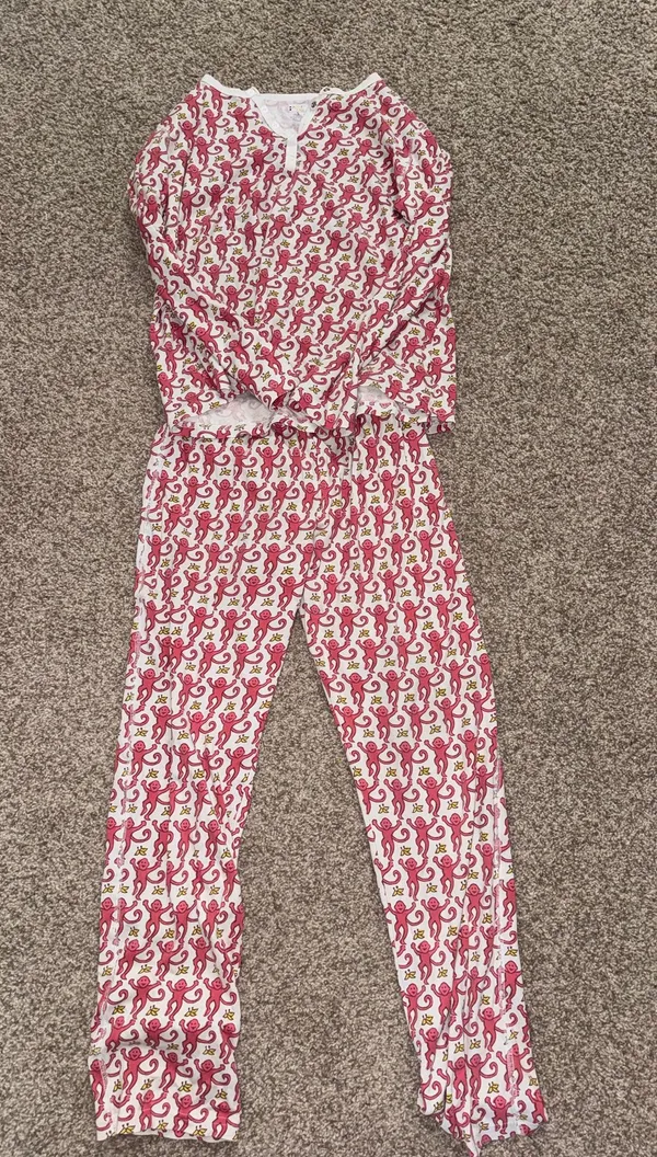 Roller Rabbit Pajamas Monkey Pink Long Sleeve - Image 3