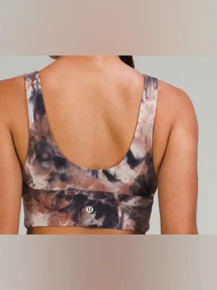 Lululemon Align Tank Top Size 2 Diamond Dye Tie Dye Brown Grey Built In Bra - Image 2