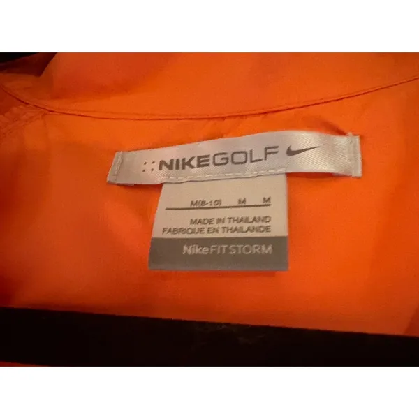 Nike Golf Storm-FIT Women Quarter-Zip Windbreaker Jacket Coral Orange Medium - Image 2