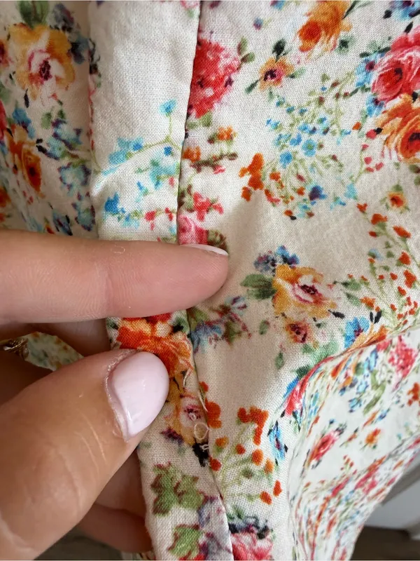 Zara White Floral Tie-Strap Mini Dress - Image 6
