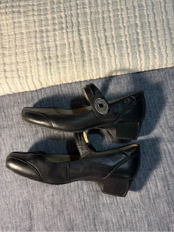 Josef Seibel Black Cara Leather Mary Janes size 38 - Image 4