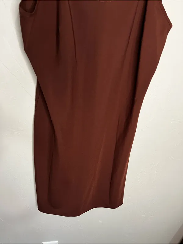 Nanette Lepore Chocolate Brown Slip Sexy Going Out Semi-Sheer Mini Dress - Image 4