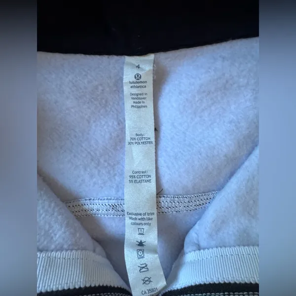 Lululemon Scuba Hoodie III Static Mist White Black / Black - Image 8