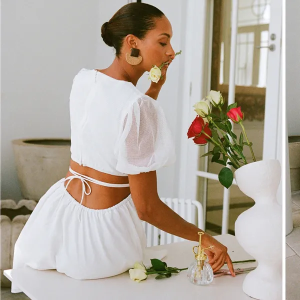 Sabo Skirt -Anabelle Cutout Dress size XS COLOR WHITE - Image 4