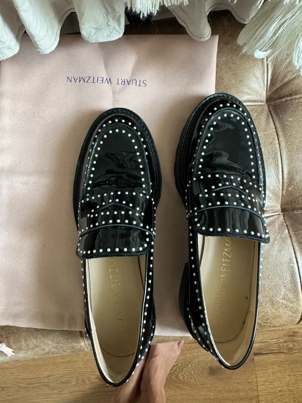 Stuart Weitzman Loafer with Pearl Detail - Image 8