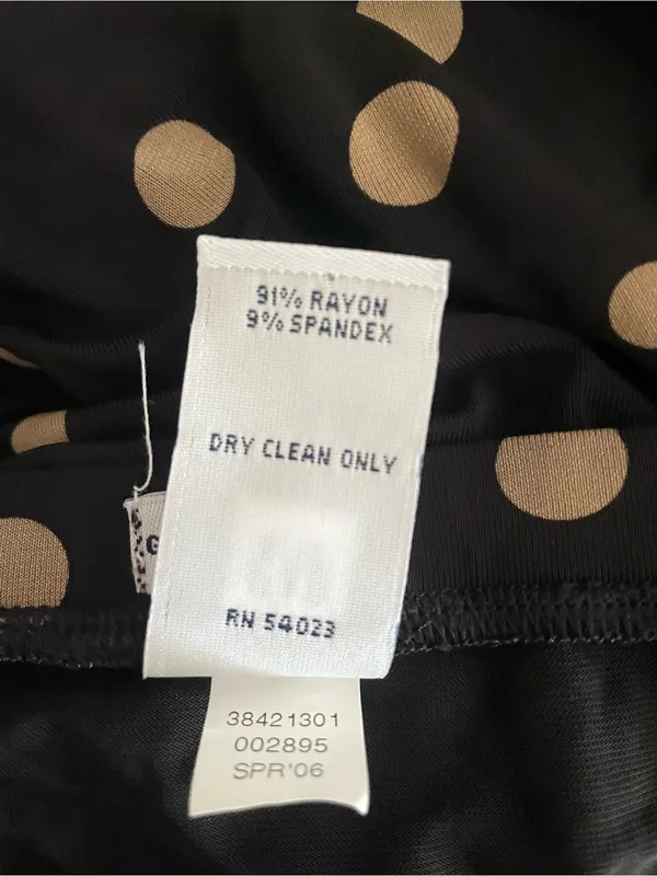 GAP Y2K Vintage Stretch Polka Dot A-Line Knee Length Mini Skirt Small - Image 3