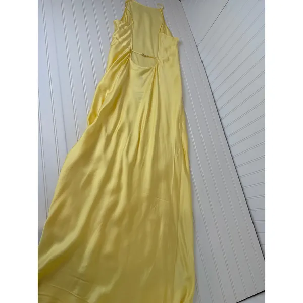 NWT Rumored Mirielle Maxi Dress Banana Yellow Open Back Formal Wedding Size XL - Image 5