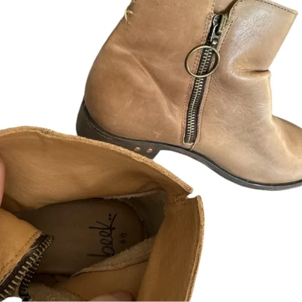 beek Quail‎ Leather Ankle Boots 6.5 Brown Tan - Image 4