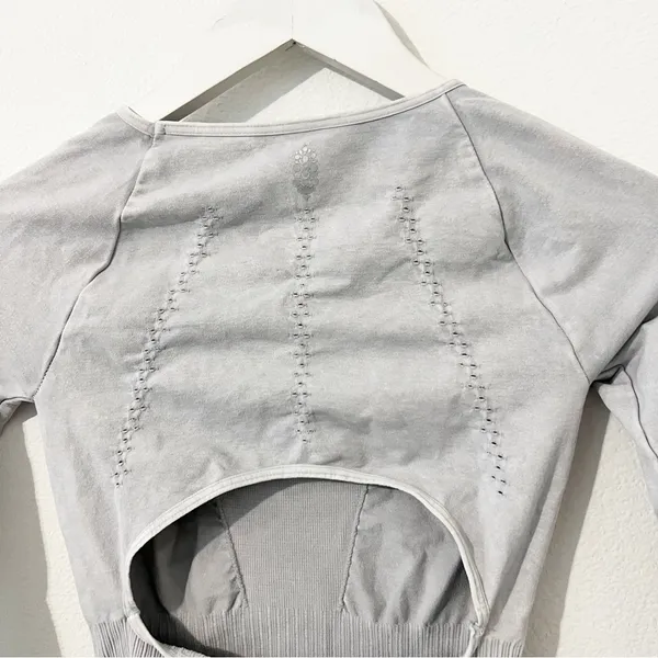 Free People Good Karma Long Sleeve Jumpsuit Grey XS/S - Image 7