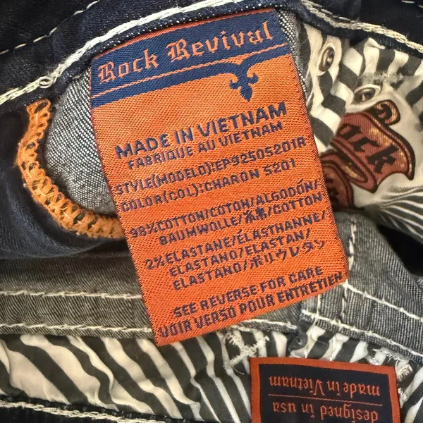 Rock Revival NWOT Charon Skinny Y2K Embellished Western Low Rise Jeans Size 30 - Image 10