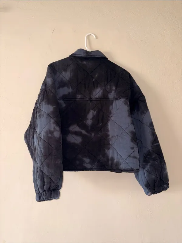 Vintage Havana stormy tie dye quilted jacket M - Image 3