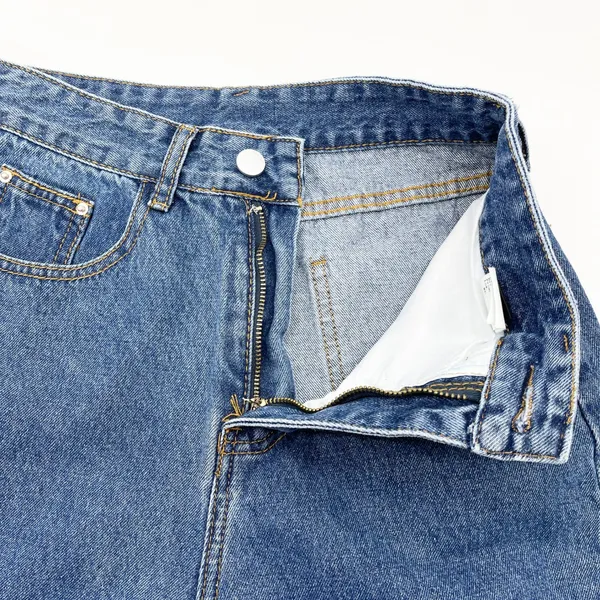 Barrel Leg Women Jeans‎ XS Y2K High Waisted Raw Hem Grunge Indie Go See Shein - Image 5