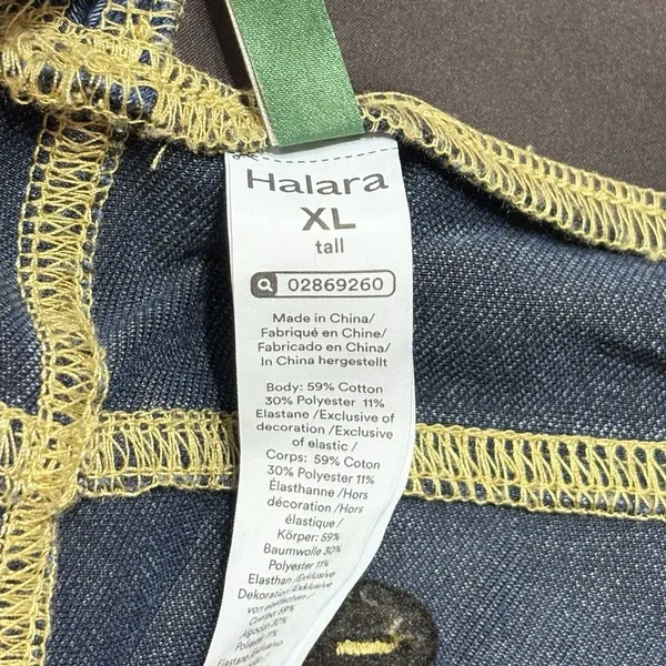 Halara Flare Jeans Women XL Tall Blue Denim Pull On High Waist Stretch Bootcut - Image 10