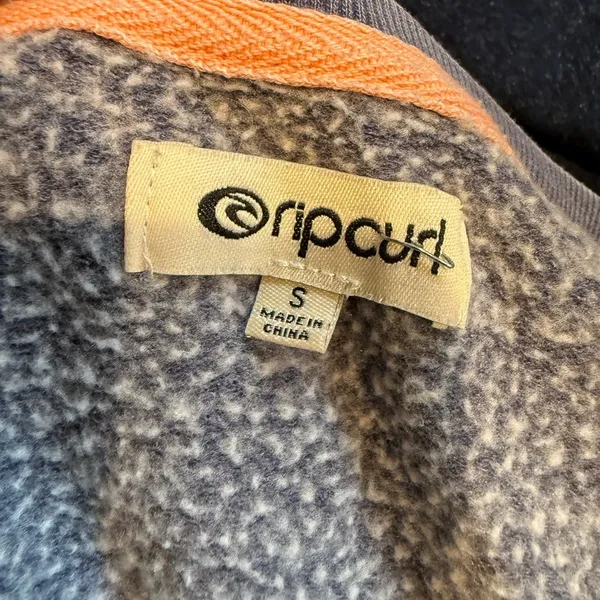 Ripcurl Women's Pullover Sweatshirt Blue Striped‎ Crewneck Casual Size Small - Image 3