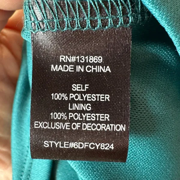 NWT Thirty Thirty Feather Trimmed Cocktail Party Slip Dress in Emerald Size M - Image 9