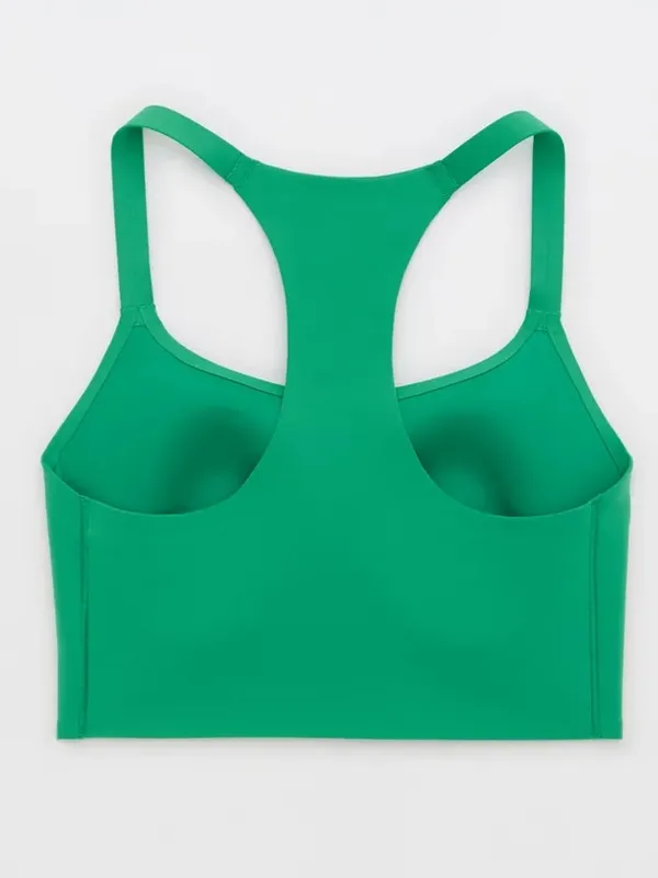 OFFLINE By Aerie Green Real Me Hold Up! Racerback Sports Bra - Image 5