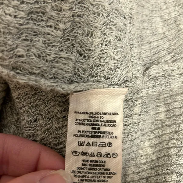 Free People Women's Gray Mock‎ Neck Cross Front Sweater Size Medium - Image 5