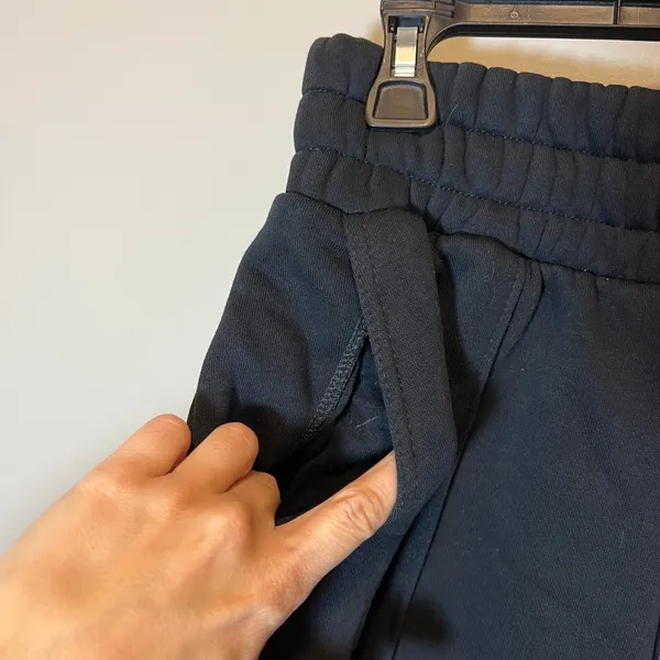 Blogilates Black Wide Leg Pintuck Sweatpants Small High Waist Loungewear - Image 3