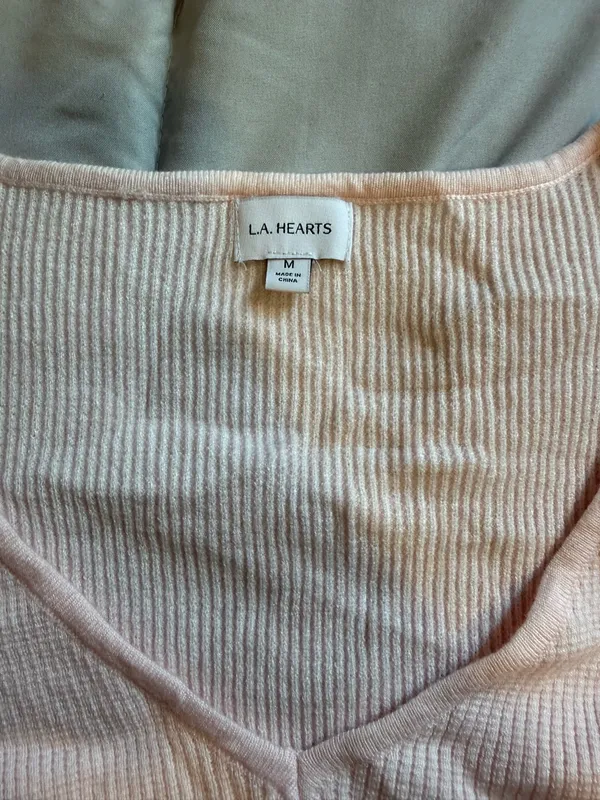 PacSun LA Hearts Long Sleeve Top Crop - Image 2