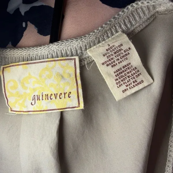 Guinevere X Anthropologie Grey Wool & Silk Blend Cardigan Size Small - Image 6