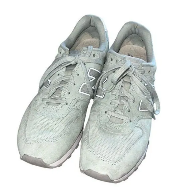 New Balance Womens 696 Suede Mesh Running Classic Sneaker Shoes Sea Foam Green S - Image 2
