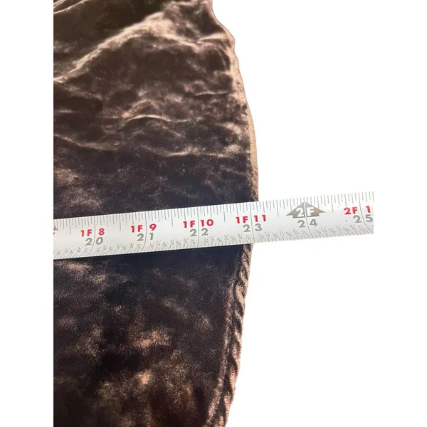 Banana Republic 8 Brown Velvet Babydoll Cami Top Smocked Y2K Silk Blend - Image 5