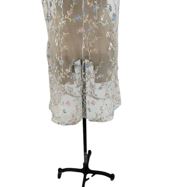 Dolls Kill Sugar Thrillz Forbidden Garden Dress‎ Embroidered Floral Sheer Medium - Image 9
