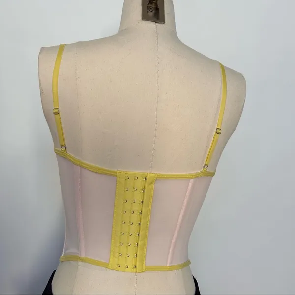 Yellow Lace Bustier Corset - Image 3