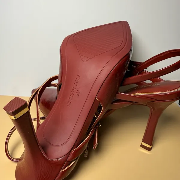 Kenneth Cole Burgundy Slingback Heels - Image 5