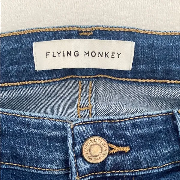 Vervet Flying Monkey Mid Rise Ankle Crop Raw Hem Skinny Jeans - Image 7