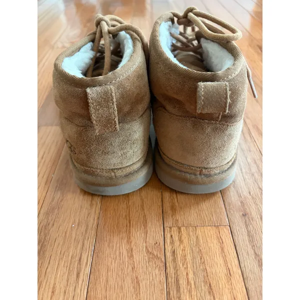 UGG Neumel Chestnut‎ Suede Lace Up Ankle Boots Women 9 - Image 3