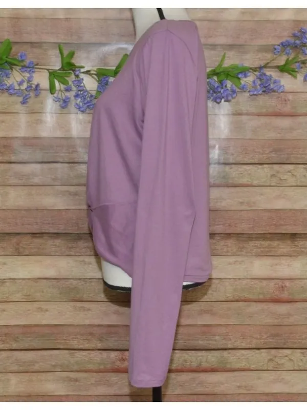 Free Fly Womens XL Twist-Front Long Sleeve Top Purple Athletic Athleisure MINT - Image 6