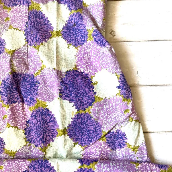 Women’s S/M Purple Floral Halter Top Maxi Dress Side Zipper Size Small Handmade - Image 3