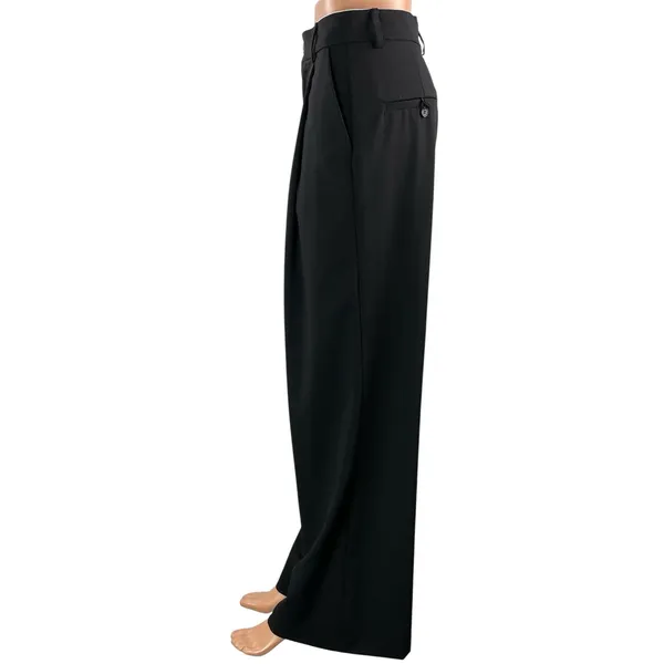 NEW Zara Women's Black High Rise Pleated Wide Leg Trousers Dress Pants Size S - Image 2