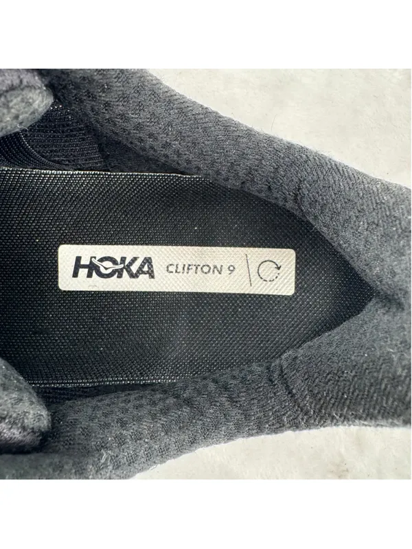 Hoka Women’s Clifton 9 Athletic Shoes Sneakers Black Rose Gold Size 8.5B READ - Image 5