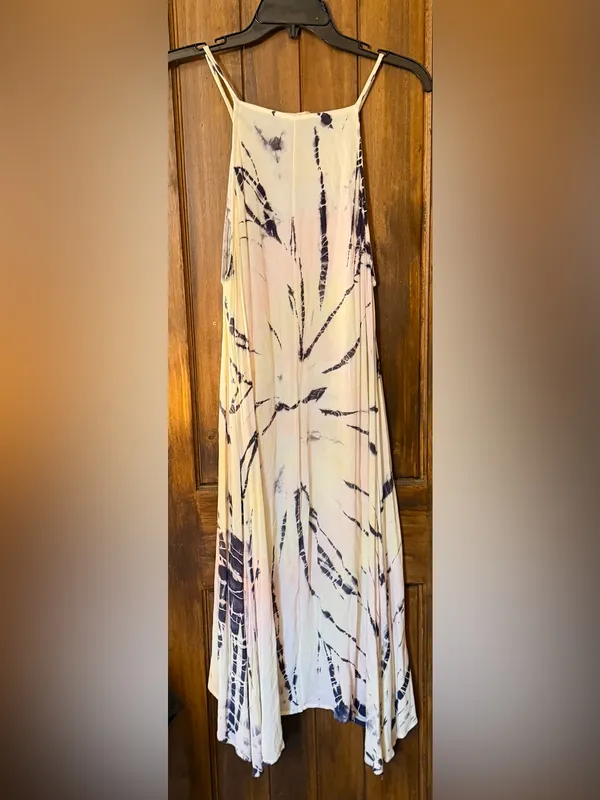 Altar'd State Cream Tie-Dye High-Low Maxi Dress - Image 2