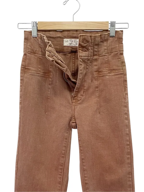 Free People We The Free Jayde Flare Jeans Mesa Brown Wash Sz 25 Boho Festival - Image 6